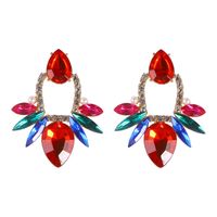 Fashion Big Drop-shaped Diamond Inlaid Alloy Earrings Women's Earrings Wholesale sku image 3