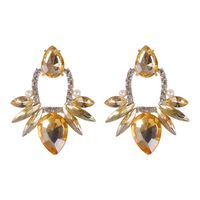 Fashion Big Drop-shaped Diamond Inlaid Alloy Earrings Women's Earrings Wholesale sku image 4