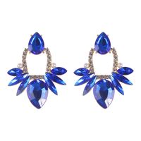Fashion Big Drop-shaped Diamond Inlaid Alloy Earrings Women's Earrings Wholesale sku image 2