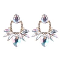 Fashion Big Drop-shaped Diamond Inlaid Alloy Earrings Women's Earrings Wholesale sku image 5