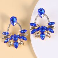 Vintage Elegant Colorful Diamond Inlay Series Alloy Earrings Female main image 5