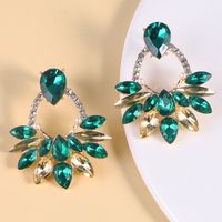 Vintage Elegante Bunte Diamant Inlay Serie Legierung Ohrringe Weiblichen main image 1