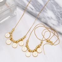 Fashion Letter Love Luck Pendant Female Bead Zircon Chain Clavicle Copper Necklace main image 2