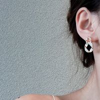 Fashion Geometric Rhombus Copper Inlaid Zircon Pendant Earrings main image 4