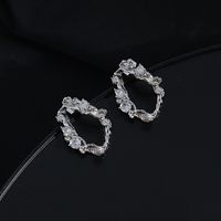 Fashion Frosty Women's Sweet Geometric Shaped Zircon Ear Studs main image 5