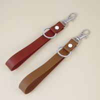 Pu Solid Color Leather Pendant Diy Accessories Key Chain sku image 2