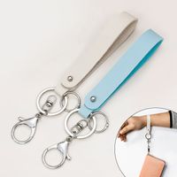 Pu Solid Color Leather Pendant Diy Accessories Key Chain sku image 8