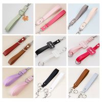 Pu Solid Color Leather Pendant Diy Accessories Key Chain main image 2