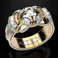 Creative Retro Bow Flower Bud Diamond-embedded  Men's Women's Ring Wholesale main image 1