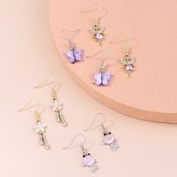 Cute Acrylic Dripping Oil Butterfly Dragonfly Goldfish Bee Pendant Earrings main image 4