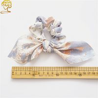 2022 Vintage Tie-dyed Color Rabbit Ears Hair Ring Women's Knotted Fabric Top Cuft Hair Accessories main image 4