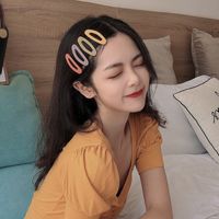 Fashion Simple Frosted Clip Back Head Barrettes Rectangular Multi-color Hairpin Set Headdress main image 3