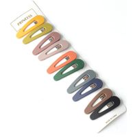 Fashion Simple Frosted Clip Back Head Barrettes Rectangular Multi-color Hairpin Set Headdress main image 2
