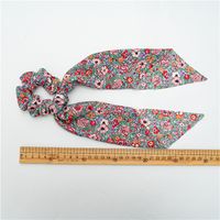 New Simple Long Ribbon Headwear Women's Hair Tie Ponytail Bandeau Floral Hair Ring main image 4