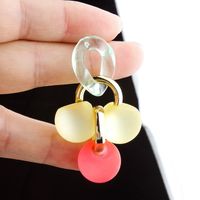 Fashion New Simple Contrast Color Female Candy Cute Resin Eardrops main image 2
