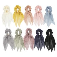 Fashion Elegant Colorful Streamer Hair Tie Double-layer Bow Women's Lace Hair Band main image 3
