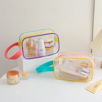 Fashion New Pvc Transparent Handbag Simple Cosmetic Sundries Storage Bag main image 5