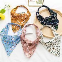 Fashion Floral Elastic Band Headscarf Women's Thin Flower Cloth Triangular Headscarf main image 3