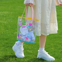 Fashion Summer Transparent Cartoon Bunny Handbag Cute Large Capacity main image 5