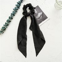 New Simple Long Ribbon Headwear Women's Hair Tie Ponytail Bandeau Floral Hair Ring sku image 2