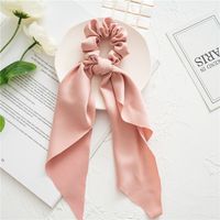 New Simple Long Ribbon Headwear Women's Hair Tie Ponytail Bandeau Floral Hair Ring sku image 6