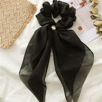 Fashion Elegant Colorful Streamer Hair Tie Double-layer Bow Women's Lace Hair Band sku image 1