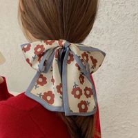 Fashion Flowers And Plants Silk Scarf Hair Band Narrow Thin Strip Retro Ribbon sku image 3