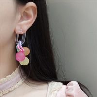 Fashion Colorful Bubble Shaped Gum-candy-colored Long Tassel Earrings main image 5