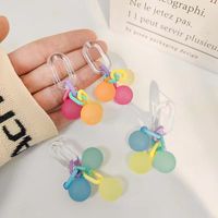 Fashion Colorful Bubble Shaped Gum-candy-colored Long Tassel Earrings main image 2