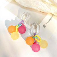 Fashion Colorful Bubble Shaped Gum-candy-colored Long Tassel Earrings sku image 1