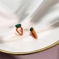 Fashion Cute Cartoon Carrot Shaped Ear Studs Simple main image 2