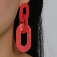 Mode Neue Stil Candy Farbe Stitching Kette Anhänger Ohrringe main image 4