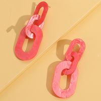 Mode Neue Stil Candy Farbe Stitching Kette Anhänger Ohrringe main image 2