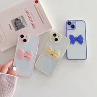 Simple Three Dimensional Bow Transparent Hard 13 Iphone Case main image 2