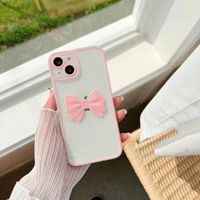 Simple Three Dimensional Bow Transparent Hard 13 Iphone Case main image 5