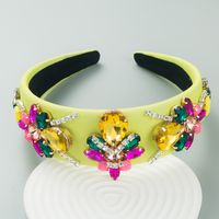 Fashion New Inlay Shiny Flower Crystal Baroque Headband Hair Accessories sku image 1