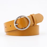 Fashion Woman Imitation Leather Metal Oval Buckle Thin Belt Strap For Jeans Multicolor Nhpo134236 sku image 8