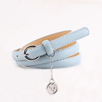 Fashion Woman Faux Leather Metal Buckle Thin Belt Strap Pendant For Jeans Multicolor Nhpo134220 sku image 4