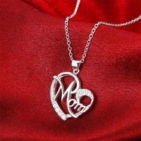 Fashion Heart Shape Letter Mom Pendant Clavicle Chain Necklace main image 3