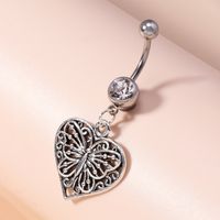 Retro Style Hollow Butterfly Shape Pendant Belly Ring Wholesale sku image 1