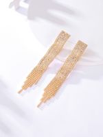 Nouveau Mode De Cuivre Électrolytique 18k Strass Long Gland Boucles D'oreilles main image 4