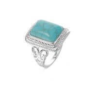 Fashion Simple Geometric Square Artificial Gemstone Alloy Ring Ornament sku image 8