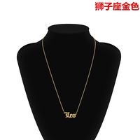 Europe And America Cross Border Creative Ornament Personality Trendy Women Twelve Constellations Necklace Fashion Simple Clavicle Stainless Steel Necklace sku image 7