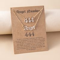 Combination Digital Belt Card Lucky Letter Number Alloy Clavicle Chain main image 1