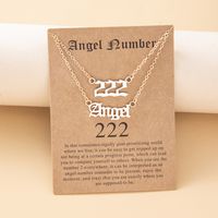 Combination Digital Belt Card Lucky Letter Number Alloy Clavicle Chain sku image 2