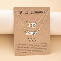 Combination Digital Belt Card Lucky Letter Number Alloy Clavicle Chain sku image 3