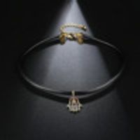 Jinse Prius Aaa Zirkon Eingelegtes Halsband Persönlichkeit Einfache Mode Kreative Leders Eil Hals Schnur Geschenk Weiblich sku image 2