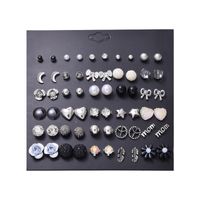 Beads Multi-element Flower Alloy Square Rhinestone Stud Earring Set Nhsd136077 sku image 5