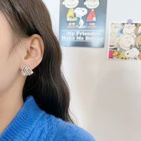 2022 New Fashion Geometric Triangle Women's Inlaid Rhinestone Stud Earrings main image 3
