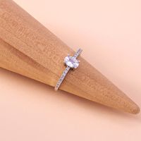 Simple Exquisite Opening Adjustable Micro-inlaid Oval Knot Zircon Ring Women's Accessories Ornament Female 1 main image 5